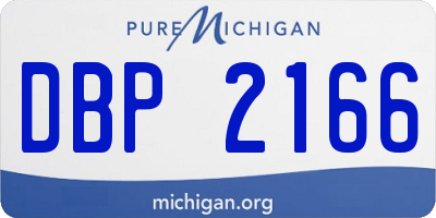 MI license plate DBP2166