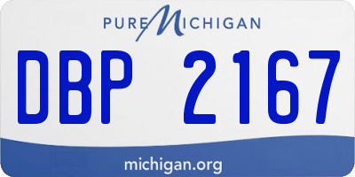 MI license plate DBP2167