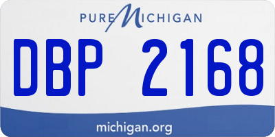 MI license plate DBP2168