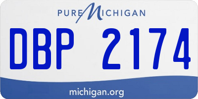 MI license plate DBP2174