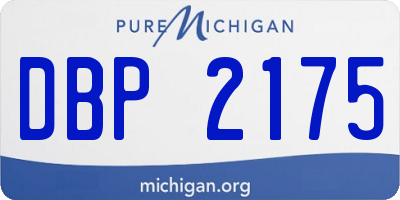 MI license plate DBP2175