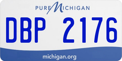 MI license plate DBP2176