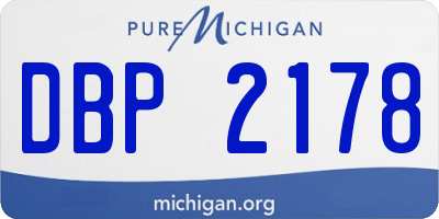 MI license plate DBP2178