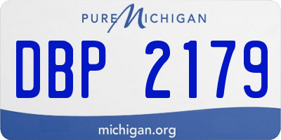 MI license plate DBP2179