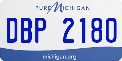 MI license plate DBP2180
