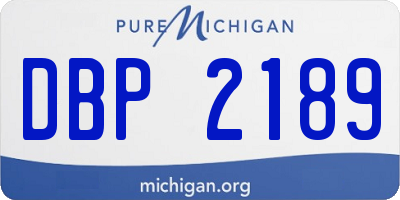 MI license plate DBP2189