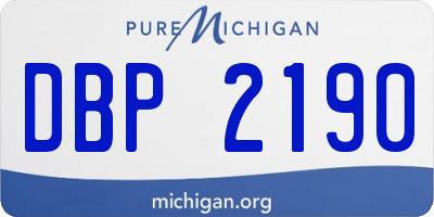 MI license plate DBP2190
