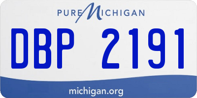 MI license plate DBP2191