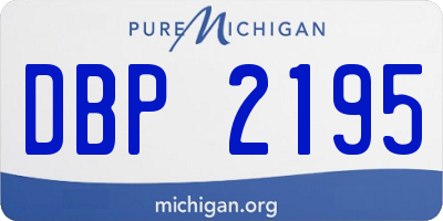 MI license plate DBP2195