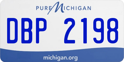 MI license plate DBP2198