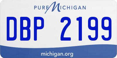MI license plate DBP2199