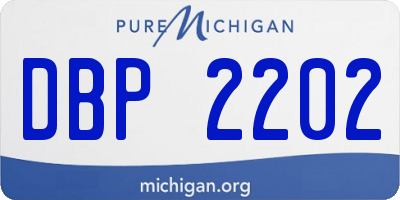 MI license plate DBP2202