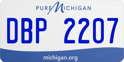 MI license plate DBP2207