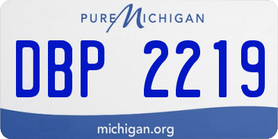 MI license plate DBP2219