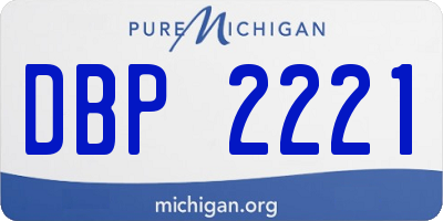 MI license plate DBP2221