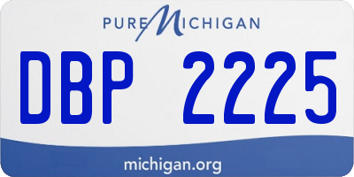 MI license plate DBP2225