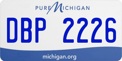 MI license plate DBP2226