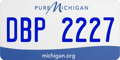 MI license plate DBP2227