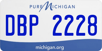 MI license plate DBP2228