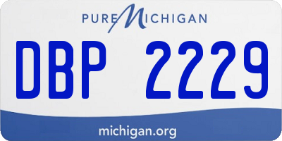 MI license plate DBP2229