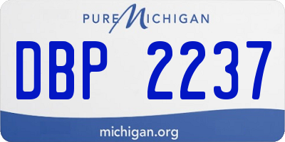 MI license plate DBP2237