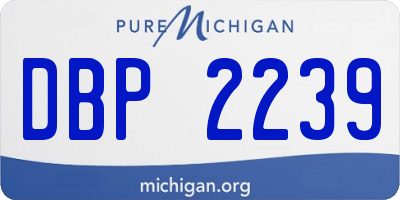 MI license plate DBP2239