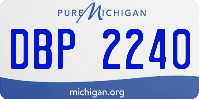 MI license plate DBP2240