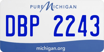 MI license plate DBP2243