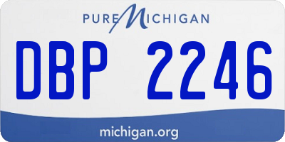 MI license plate DBP2246