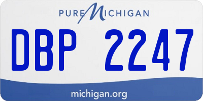MI license plate DBP2247