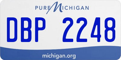 MI license plate DBP2248