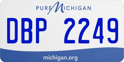 MI license plate DBP2249