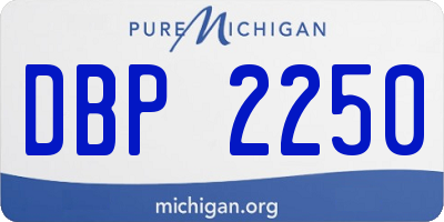 MI license plate DBP2250