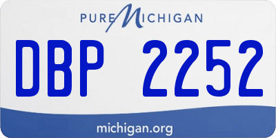 MI license plate DBP2252