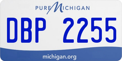 MI license plate DBP2255
