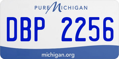 MI license plate DBP2256