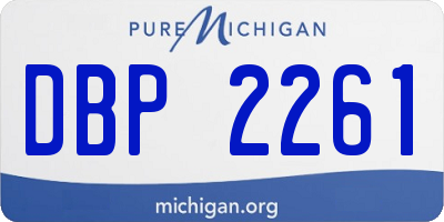 MI license plate DBP2261