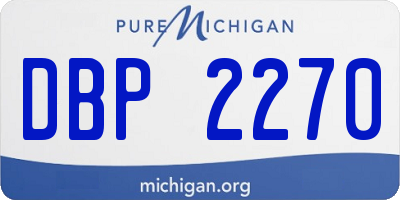 MI license plate DBP2270