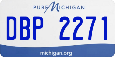 MI license plate DBP2271