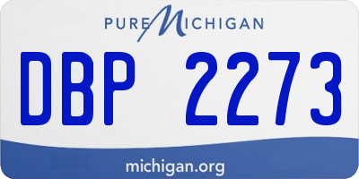 MI license plate DBP2273