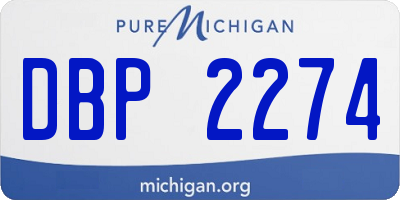 MI license plate DBP2274