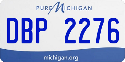 MI license plate DBP2276