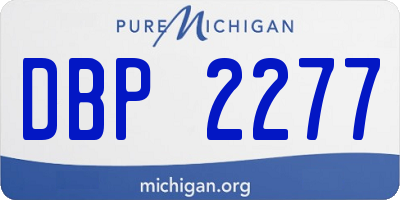 MI license plate DBP2277