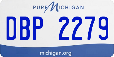 MI license plate DBP2279