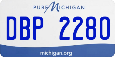 MI license plate DBP2280