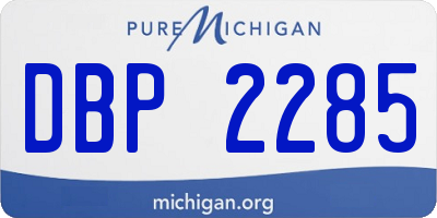 MI license plate DBP2285