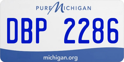MI license plate DBP2286