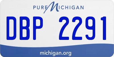 MI license plate DBP2291