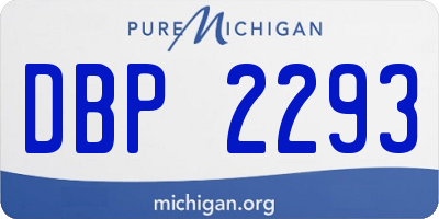 MI license plate DBP2293