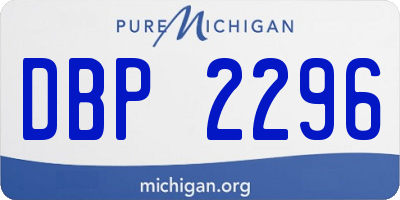 MI license plate DBP2296